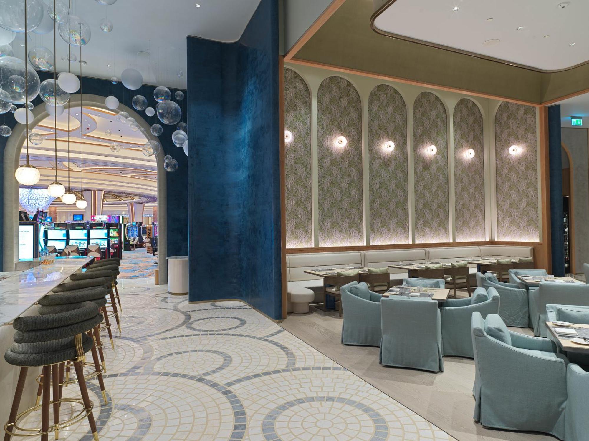 City Of Dreams Mediterranean - Integrated Resort, Casino & Entertainment Limassol Kültér fotó The interior of the restaurant